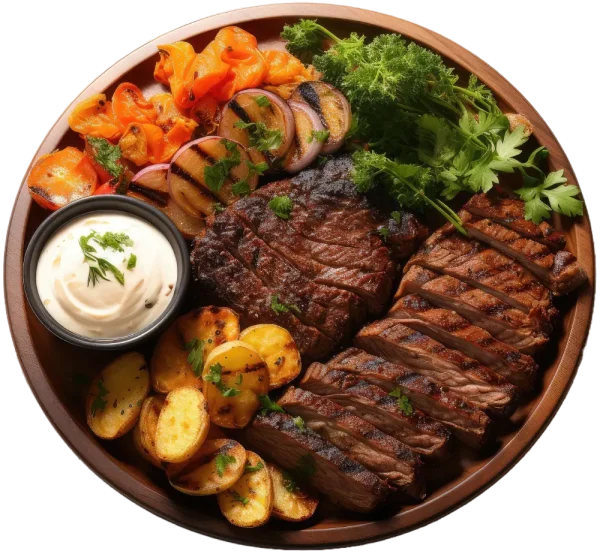 Grill steak-meal